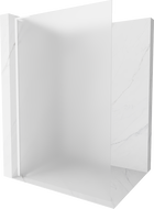 Mexen Kioto L Walk-In Duschwand 90 x 200 cm, matt, weiß - 800-090-103-20-30