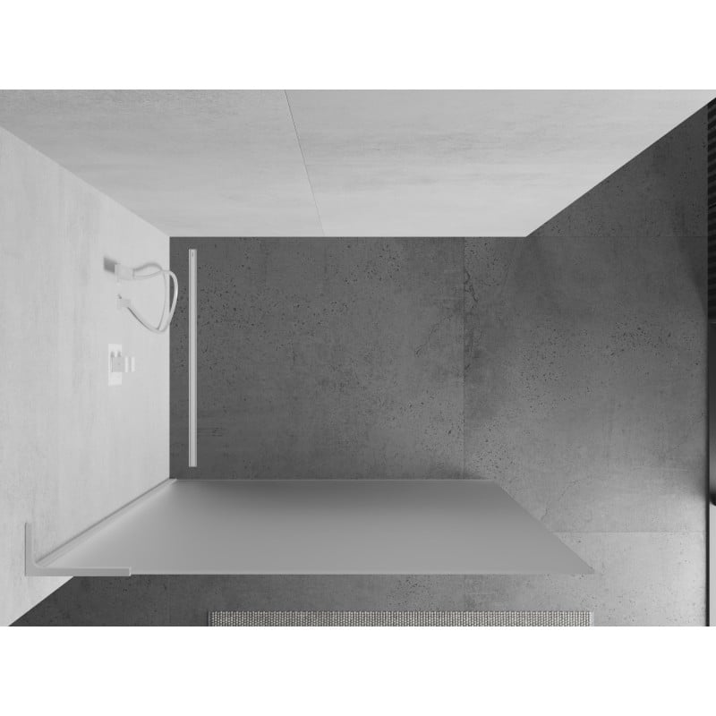 Mexen Kioto L Duschwand Walk-in 100 x 200 cm, matt, weiß - 800-100-103-20-30
