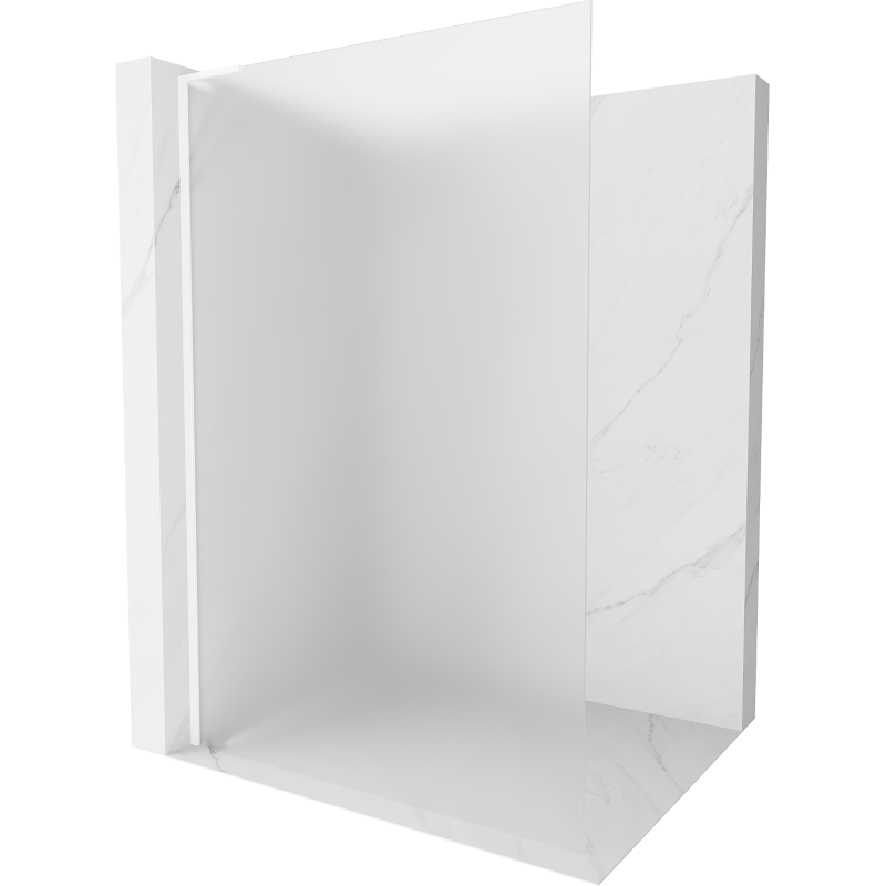 Mexen Kioto L Duschwand Walk-in 100 x 200 cm, matt, weiß - 800-100-103-20-30