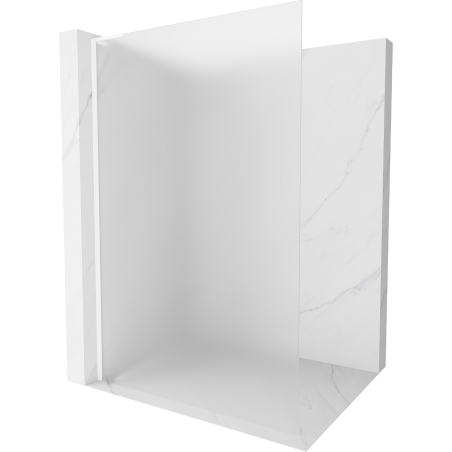 Mexen Kioto L Duschwand Walk-in 110 x 200 cm, mattiert, weiß - 800-110-103-20-30