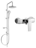 Mexen Lynx Carl Aufputz-Duschset mit Regendusche und Duscharmatur, chrom - 745940240-00