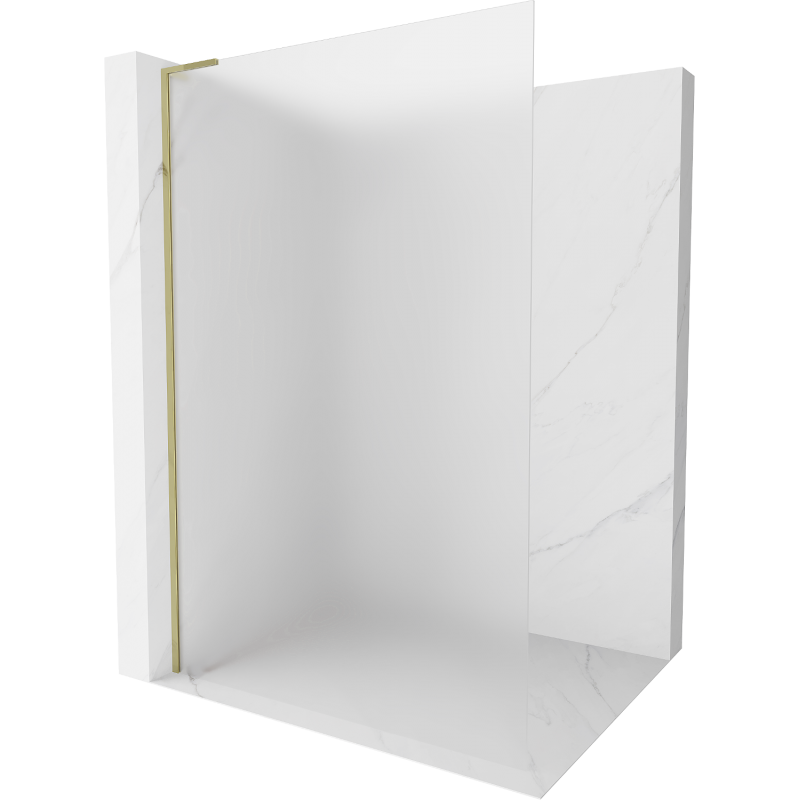 Mexen Kioto L Duschwand Walk-in 100 x 200 cm, matt, gold - 800-100-103-50-30