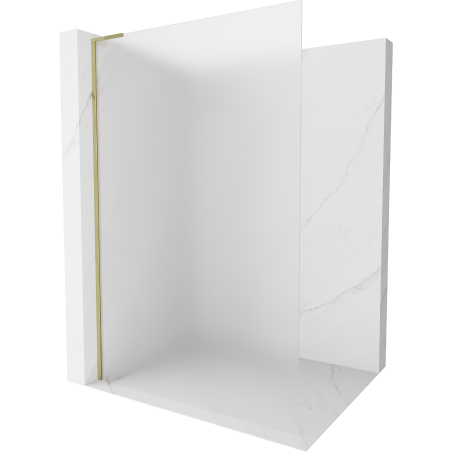 Mexen Kioto L Duschwand Walk-in 100 x 200 cm, matt, gold - 800-100-103-50-30