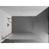 Mexen Kioto L Duschwand Walk-in 110 x 200 cm, satiniert, Roségold - 800-110-103-60-30