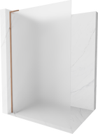 Mexen Kioto L Duschwand Walk-in 110 x 200 cm, satiniert, Roségold - 800-110-103-60-30