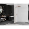 Mexen Kioto L Duschwand Walk-in 70 x 200 cm, Eisglas, gebürstetes Kupfer - 800-070-103-65-30