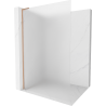 Mexen Kioto L Duschwand Walk-in 80 x 200 cm, satiniert, gebürstetes Kupfer - 800-080-103-65-30