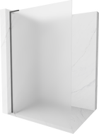 Mexen Kioto L Duschwand Walk-in 70 x 200 cm, satiniert, gebürstet Gun Gray - 800-070-103-66-30