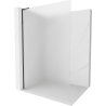 Mexen Kioto L Duschwand Walk-in 80 x 200 cm, satiniert, schwarz - 800-080-103-70-30