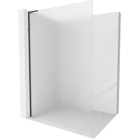 Mexen Kioto L Duschwand Walk-in 100 x 200 cm, Frost, Schwarz - 800-100-103-70-30