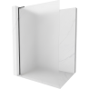 Mexen Kioto L Duschwand Walk-in 100 x 200 cm, Frost, Schwarz - 800-100-103-70-30