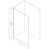 Mexen Kioto L Duschwand Walk-in 110 x 200 cm, satiniert, schwarz - 800-110-103-70-30