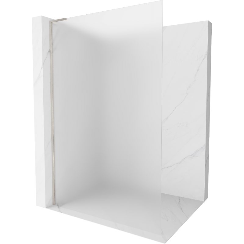 Mexen Kioto L Duschwand Walk-in 80 x 200 cm, mattiert, gebürsteter Nickel - 800-080-103-97-30