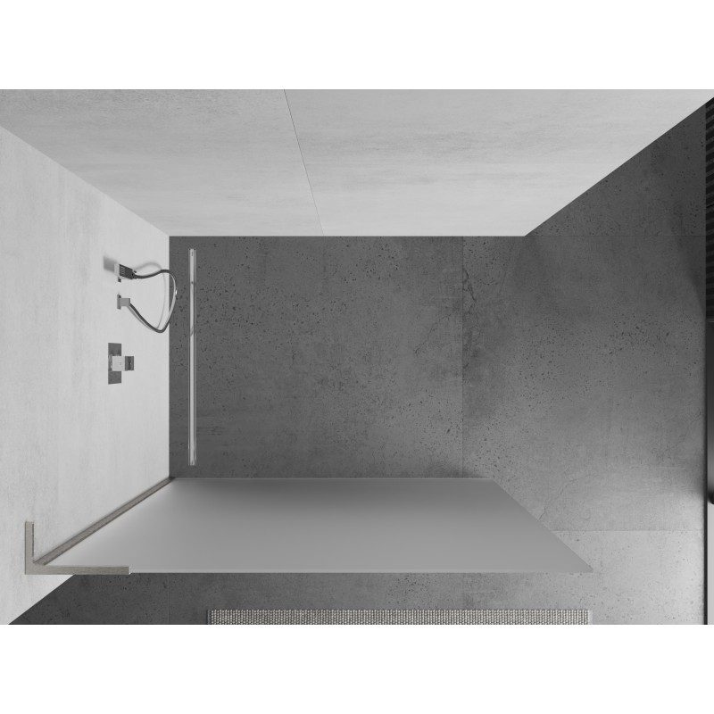 Mexen Kioto L Duschwand Walk-in 90 x 200 cm, mattiert, gebürsteter Nickel - 800-090-103-97-30