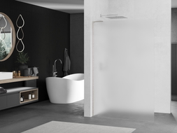 Mexen Kioto L Duschwand Walk-in 110 x 200 cm, matt, gebürsteter Nickel - 800-110-103-97-30
