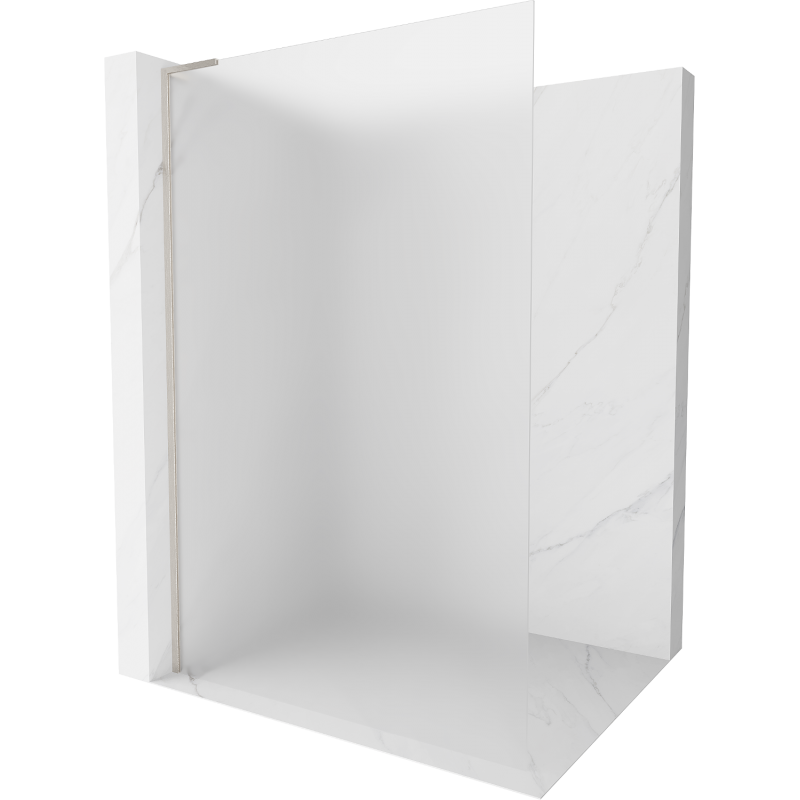 Mexen Kioto L Duschwand Walk-in 120 x 200 cm, mattiert, gebürsteter Nickel - 800-120-103-97-30