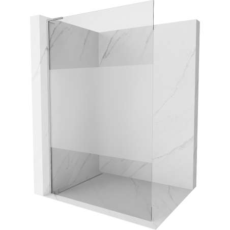 Mexen Kioto L Duschwand Walk-in 70 x 200 cm, transparent/Matt, Chrom - 800-070-103-01-35