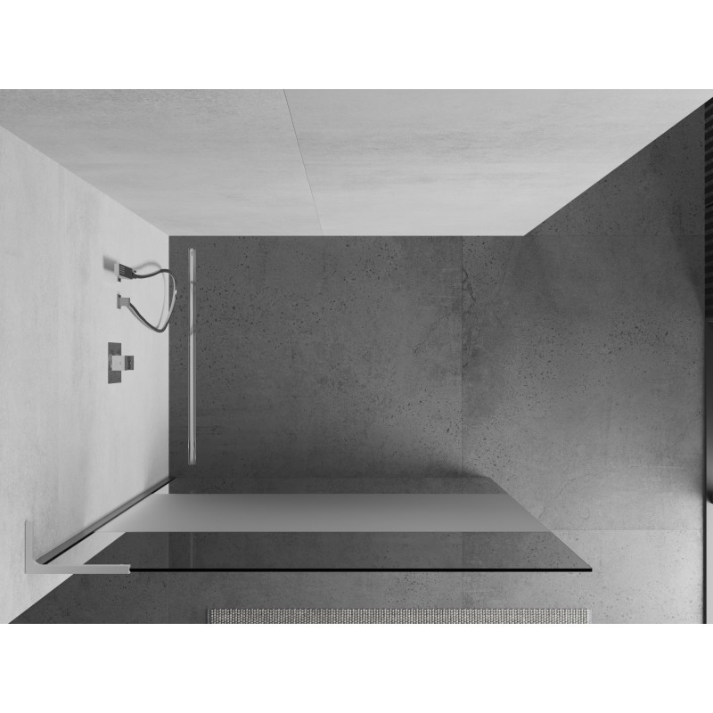 Mexen Kioto L Duschwand Walk-in 120 x 200 cm, transparent/frost, chrom - 800-120-103-01-35
