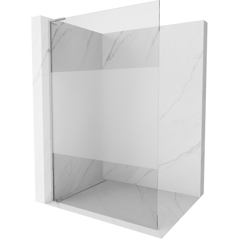 Mexen Kioto L Duschwand Walk-in 120 x 200 cm, transparent/frost, chrom - 800-120-103-01-35