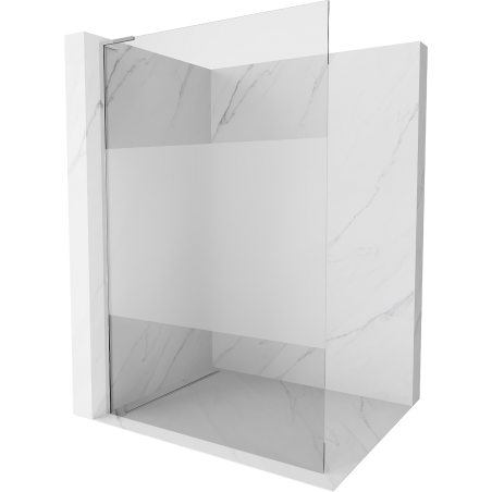 Mexen Kioto L Duschwand Walk-in 120 x 200 cm, transparent/frost, chrom - 800-120-103-01-35