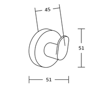 Mexen Tiber Handtuchhaken, Chrom - 7050535-00