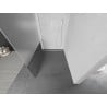 Mexen Kioto L Duschwand Walk-in 90 x 200 cm, transparent/gefrostet, weiß - 800-090-103-20-35