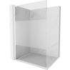 Mexen Kioto L Duschwand Walk-in 90 x 200 cm, transparent/gefrostet, weiß - 800-090-103-20-35
