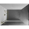 Mexen Kioto L Duschwand Walk-in 80 x 200 cm, transparent/Eis, gebürstetes Gold - 800-080-103-55-35