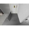 Mexen Kioto L Duschwand Walk-in 90 x 200 cm, transparent/Frost, gebürstetes Gold - 800-090-103-55-35