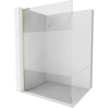 Mexen Kioto L Duschwand Walk-in 90 x 200 cm, transparent/Frost, gebürstetes Gold - 800-090-103-55-35