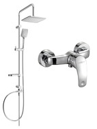 Mexen Fabia Sven-Aufputz-Duschset mit Regenduschkopf und Duscharmatur, chrom - 746540262-00
