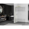Mexen Kioto L Duschwand Walk-in 120 x 200 cm, transparent/gefroren, gold gebürstet - 800-120-103-55-35