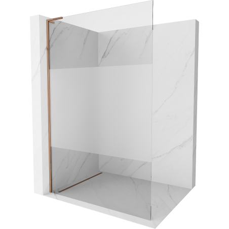 Mexen Kioto L Duschwand Walk-in 80 x 200 cm, transparent/matt, roségold - 800-080-103-60-35