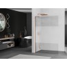 Mexen Kioto L Duschwand Walk-in 90 x 200 cm, transparent/gefrostet, Roségold - 800-090-103-60-35