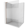 Mexen Kioto L Duschwand Walk-in 90 x 200 cm, transparent/gefrostet, Roségold - 800-090-103-60-35