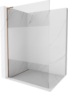 Mexen Kioto L Duschwand Walk-in 100 x 200 cm, transparent/mattiert, Roségold - 800-100-103-60-35