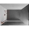 Mexen Kioto L Duschwand Walk-in 120 x 200 cm, transparent/matt, Roségold - 800-120-103-60-35
