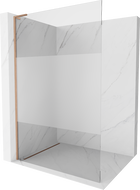 Mexen Kioto L Duschwand Walk-in 90 x 200 cm, transparent/satiniert, gebürstetes Kupfer - 800-090-103-65-35