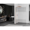 Mexen Kioto L Duschwand Walk-in 100 x 200 cm, transparent/Frost, gebürstetes Kupfer - 800-100-103-65-35