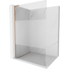 Mexen Kioto L Duschwand Walk-in 110 x 200 cm, transparent/gefrostet, gebürstetes Kupfer - 800-110-103-65-35