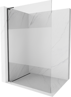 Mexen Kioto L Duschwand Walk-in 110 x 200 cm, transparent/Matt, schwarz - 800-110-103-70-35