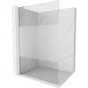 Mexen Kioto L Duschwand Walk-in 100 x 200 cm, transparent/gefrostet, gebürsteter Nickel - 800-100-103-97-35