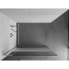 Mexen Kioto L Duschwand Walk-in 110 x 200 cm, transparent/frost, gebürsteter Nickel - 800-110-103-97-35