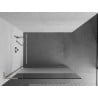 Mexen Kioto L Duschabtrennung Walk-in 120 x 200 cm, transparent/Mattglas, gebürsteter Nickel - 800-120-103-97-35