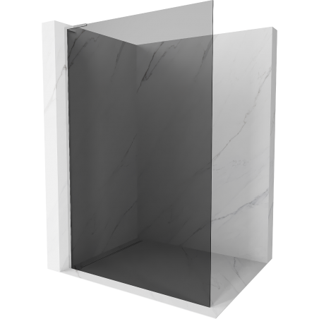 Mexen Kioto L Duschwand Walk-in 80 x 200 cm, Graphit, Chrom - 800-080-103-01-40