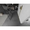 Mexen Kioto Freistehende Duschwand 120 x 200 cm, weiße Welle 8 mm, gebürstetes Gold - 800-120-002-55-97