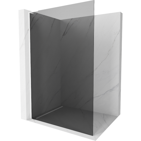 Mexen Kioto L Duschwand Walk-in 90 x 200 cm, grafit, weiß - 800-090-103-20-40