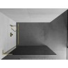 Mexen Kioto L Duschwand Walk-in 90 x 200 cm, Graphit, Gold - 800-090-103-50-40
