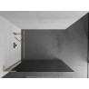 Mexen Kioto L Duschwand Walk-in 70 x 200 cm, graphit, gebürstetes Gold - 800-070-103-55-40