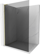 Mexen Kioto L Duschwand Walk-in 100 x 200 cm, Graphit, gebürstetes Gold - 800-100-103-55-40